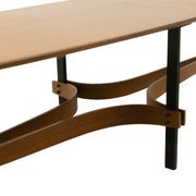 Guglielmo Ulrich. Oval coffee table in blonde teak. 1950s-60s.