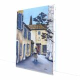 Provence village canvas painting