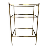 Brass and glass side table