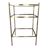 Brass and glass side table