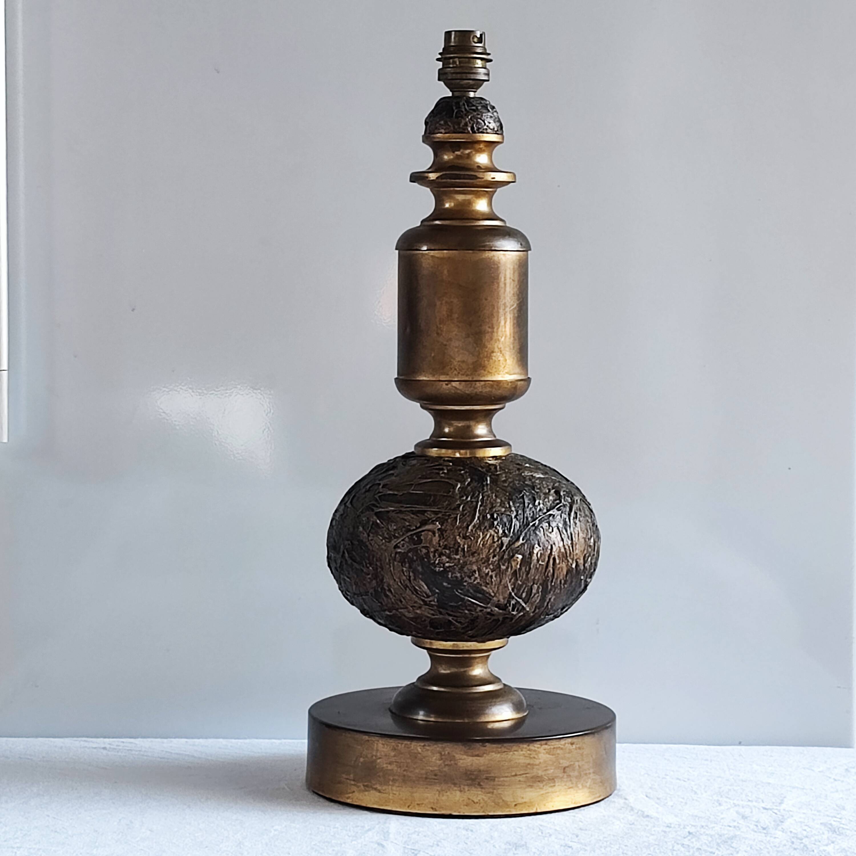 Vintage bronze lamp base