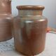 Duo of stoneware ceramic, pitcher and pot, vintage