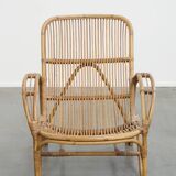 Rattan Armchair by Rohé Noordwolde, 1950