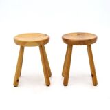 Solid pine stool, 1960s
