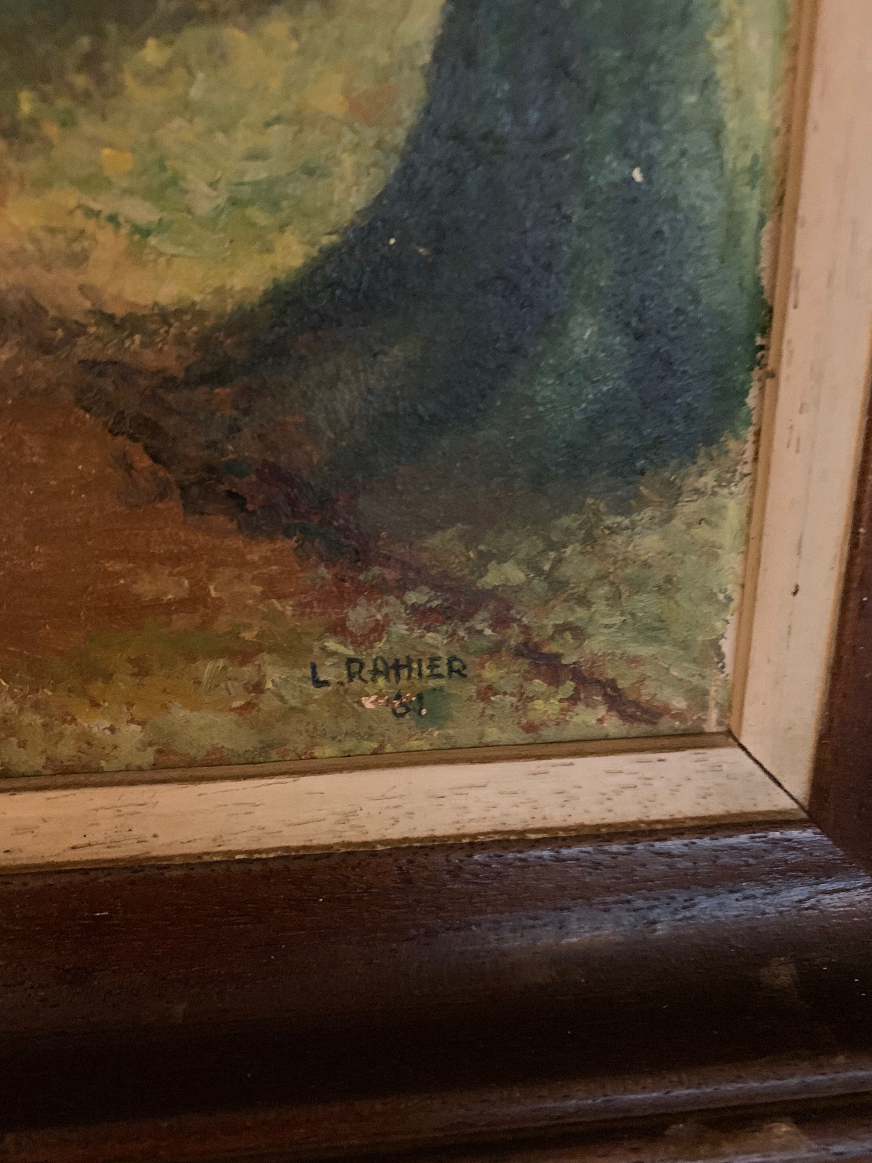 Rural landscape oil painting