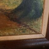 Rural landscape oil painting