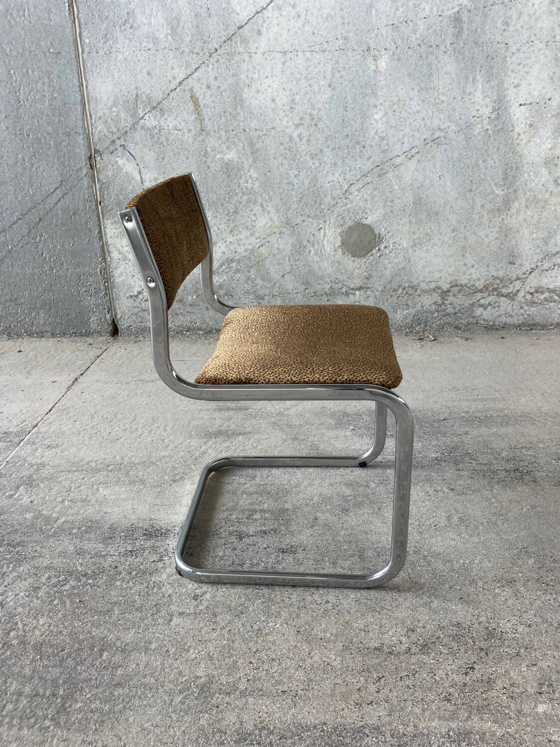 Leopard chrome chair, Arrben Italy, vintage 1970s