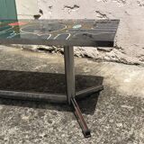 Table basse céramique et chrome, 1970