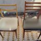 Set 6 chaises vintage scandinave dépareillées