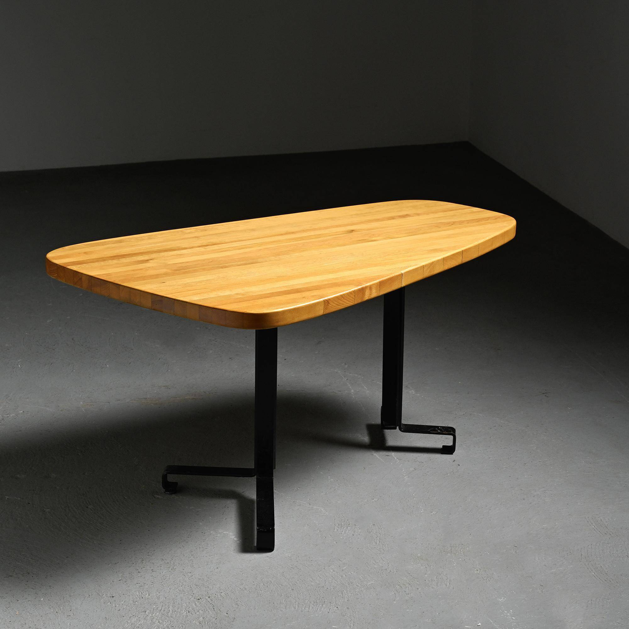 Free-form table, Charlotte Perriand for Les Arcs, circa 1986