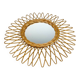 Rattan and woven wicker sun mirror from the 60s