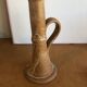 Pretty sandstone candle holder with handle