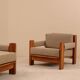 Fauteuils en orme, 1980’s