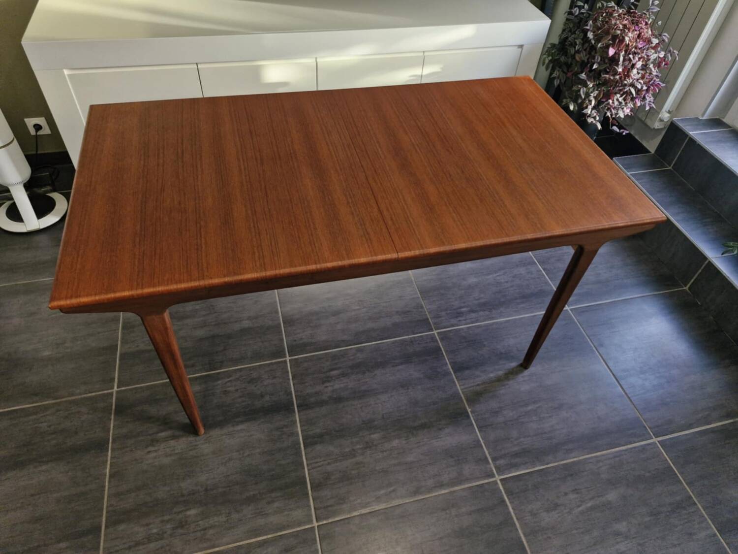 Scandinavian extendable teak table