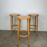 3 tabourets de bar Baumann, années 60, vintage