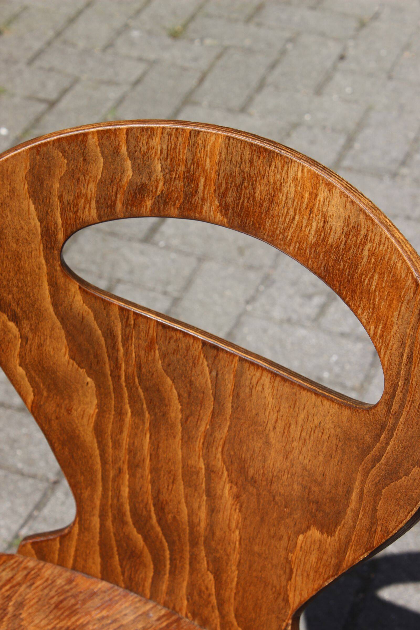 Pair of "Fourmi" bistro chairs Baumann France 1960s
