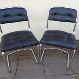 pair chair skai vintage year 70