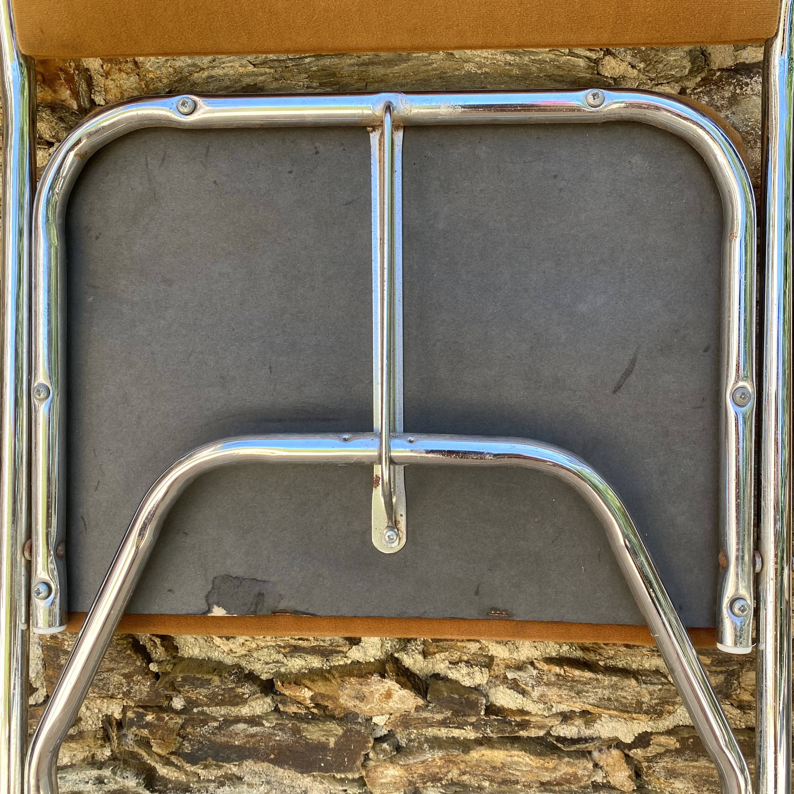 Vintage chrome folding chairs