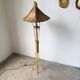 Bamboo and straw floor lamp 1980