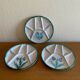 Vintage plates with thistle decor