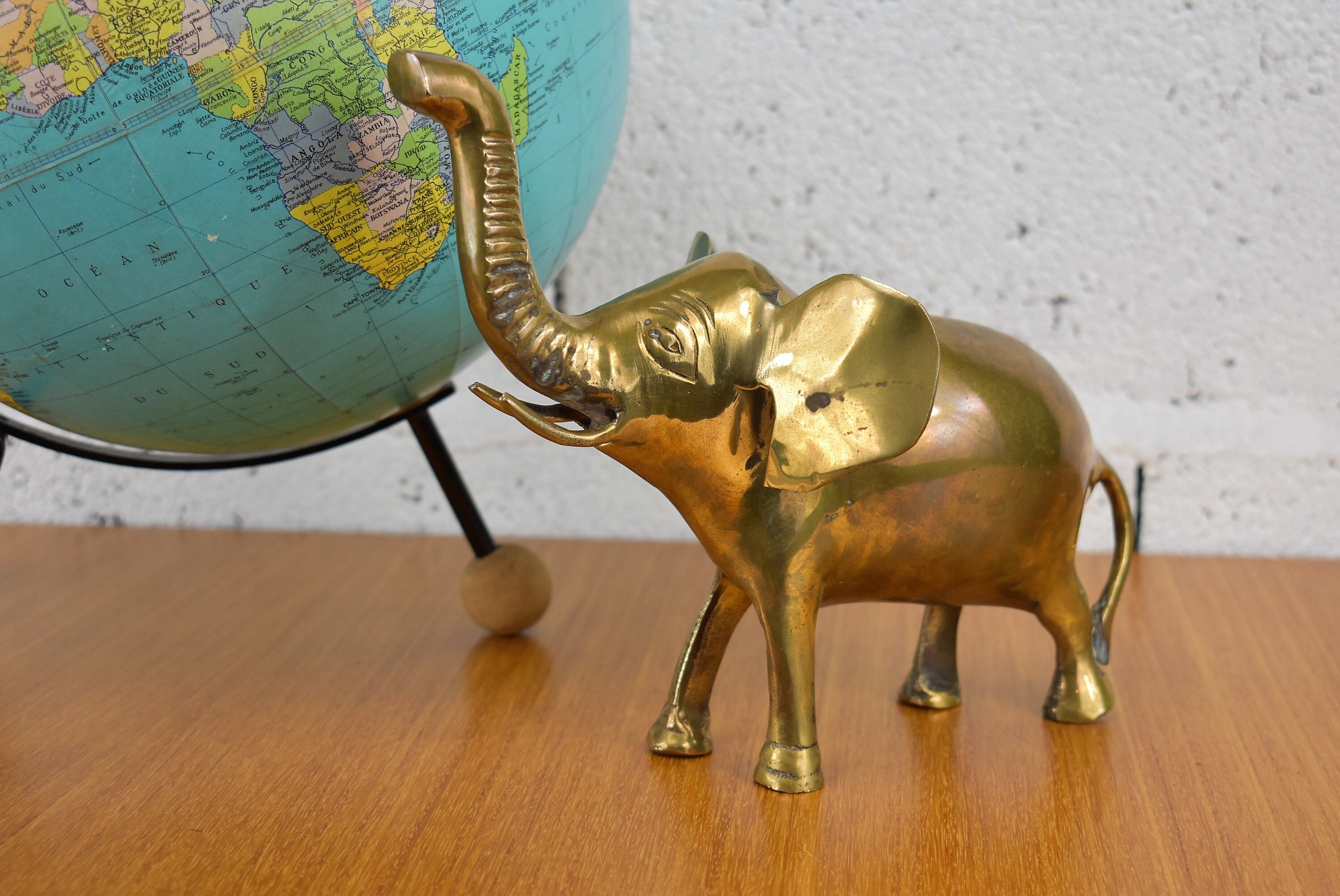 Elephant in vintage brass