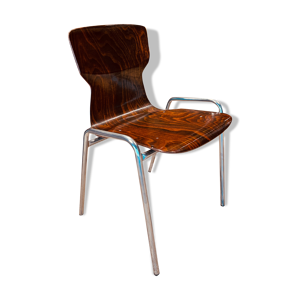 chaise vintage Obo eromes wengé années 70