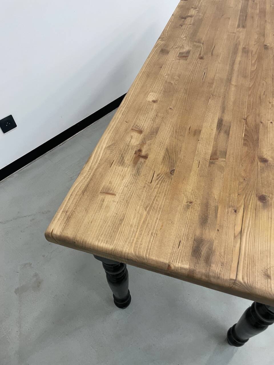 Farm table desk turned legs