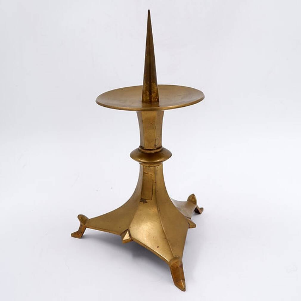 Bougeoir Art Déco en bronze doré, vers 1930