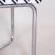 Tabouret chrome noir et blanc de sab fabriqué dans les années 1930 nouveau rembourrage