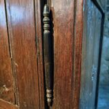 French oak armoire, late 17th - early 18th century, Louis XIV provincial style with hand-carved rosettes