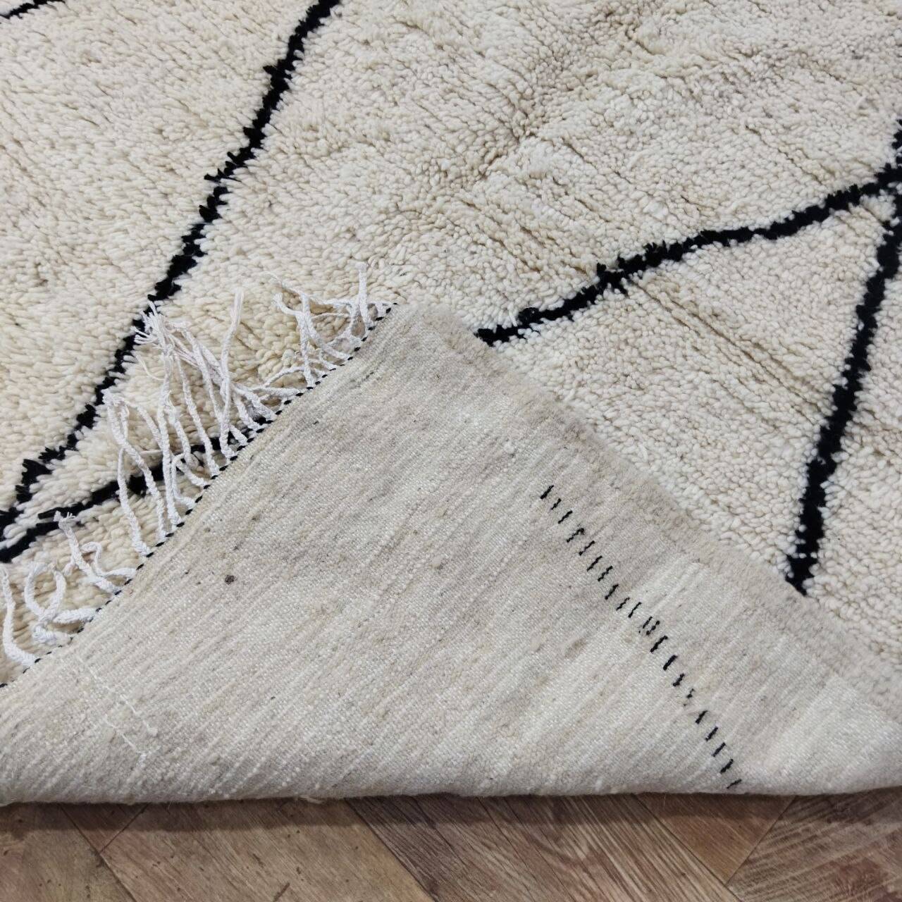 Handmade wool Berber rug 243x143cm