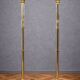 Maison Roméo – Pair of large floor lamps, circa 1970 (B) Lucite and gilded bronze