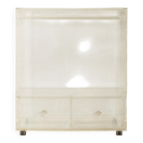 Minimalist chest of drawers from the 1980s, acrylic glass, unique piece