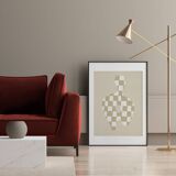 Chequers giclee art print 50x70cm