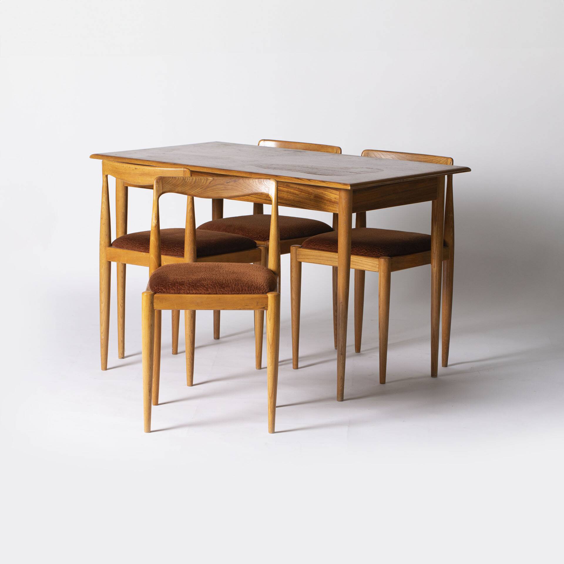 Dining set by Drevotvar and set of 3 chairs by Jasienica, Poland
