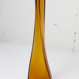Small soliflore vase helical shape height 21.5 cm orange