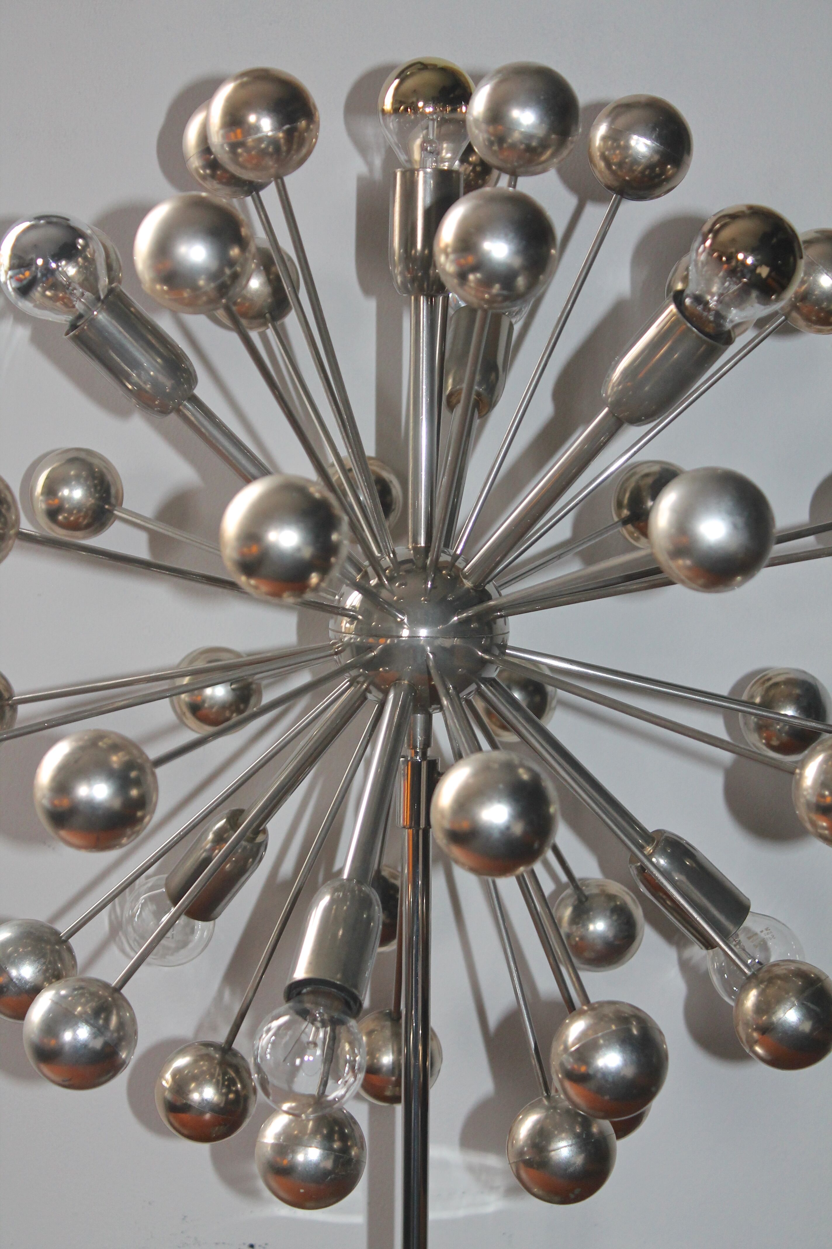 Vintage Sputnik lamp in chrome metal 7 lights
