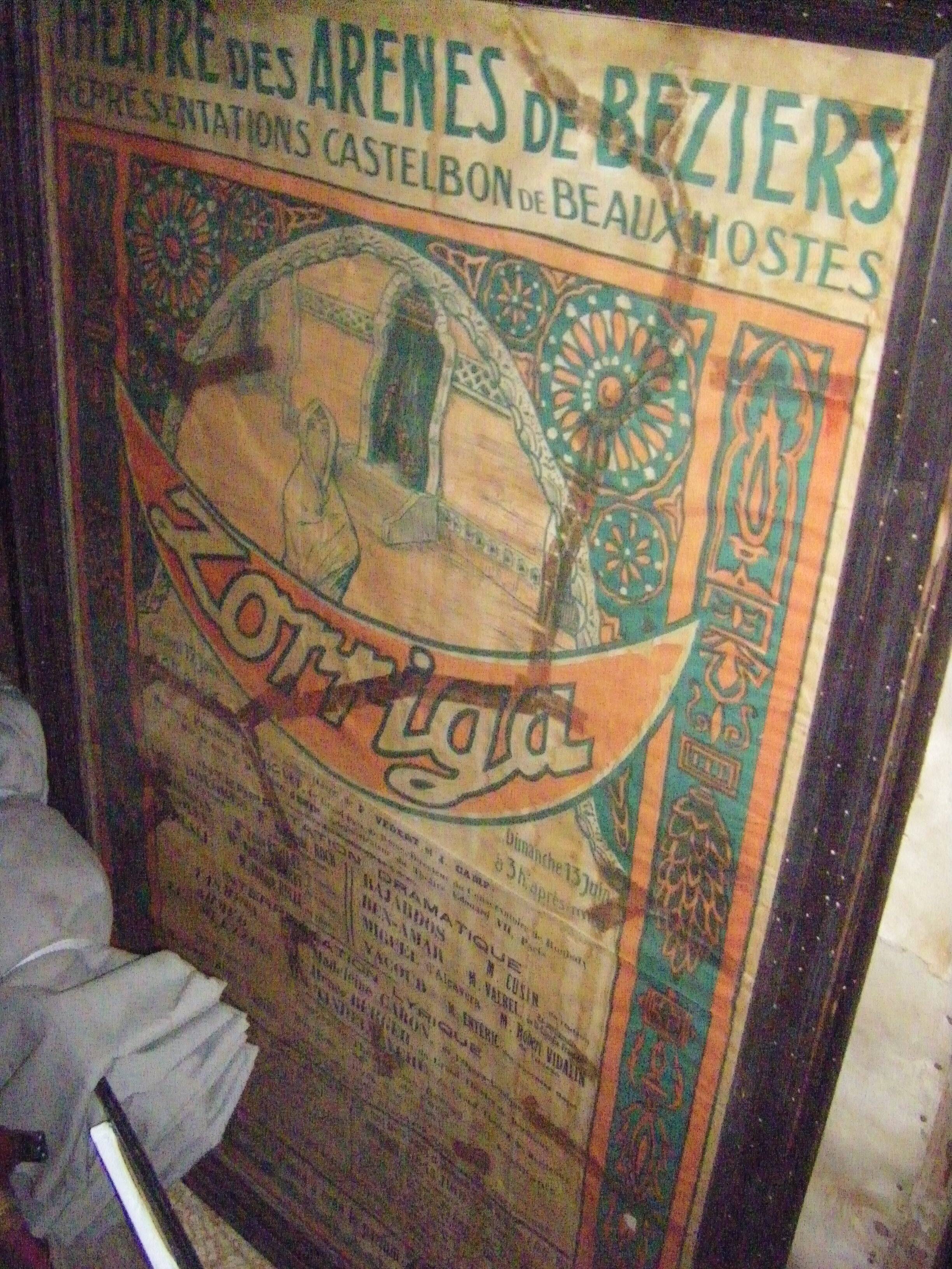 Large poster of the Béziers Arena Theatre