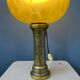 Lampe ancienne Art déco en verre avec base en bronze