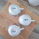 Chi Kiang Stoneware vintage flower mugs