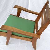1950s wood and skai armchair