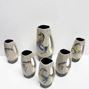 Hand-painted orangeade and water service. France, 1960s.