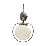 Opaline ball lamp adjustable ceiling light, 50's
