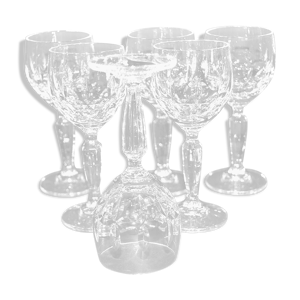 Série de 6 verres à - cristal