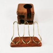 Mid century teak pipe stands, Sweden, 1960s.