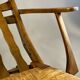 Folding armchair with woven seat – vintage French design