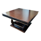 Table basse style Empire en bois massif – plateau carré 80 cm