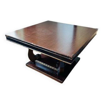Empire style coffee table in solid wood – square top 80 cm