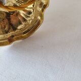 Art deco lamp in bronze and frosted glass