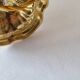 Art deco lamp in bronze and frosted glass